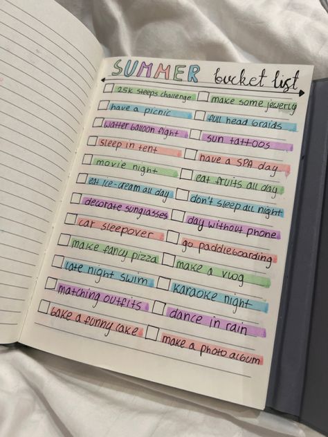 Creating A Bucket List, Things To Do In Ur Notebook, Summer Bucket List Journal Page, Aesthetic Bucket List Journal, Bucket List Ideas Poster, Bucket List Summer Aesthetic, Buket List 2023, Bucket List Ideas Journal, Bucket List Design Ideas
