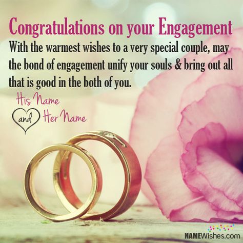 Engagement Wishes With Couple Names. Looking for something special to wish your dear ones on their engagement? So here you can write couple names on engagement wishes. Engagement Quotes Congratulations, Funny Engagement Quotes, Engagement Cards Handmade, Engagement Greetings, Engagement Wishes, Ways To Say Congratulations, Engagement Quotes, Couple Names, Engagement Images