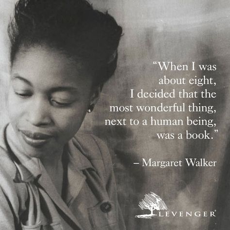 Happy Birthday Margaret Walker. Born in 1915, Margaret Walker was a poet, writer and the first African American woman to receive the Yale Series of Younger Poets Award. She was part of the African American literary movement in Chicago, known as the Chicago Black Renaissance. Walker was best known for her Civil War novel “Jubilee” (1963) and her powerful collection of poetry, “For My People” (1942). #MargaretWalker #poet #dreamer #reader #writer #Levenger Epq Ideas, Quick Books, African American Poets, Poetry Projects, Female Poets, Black Writers, Isaac Asimov, African American Woman, Famous Black