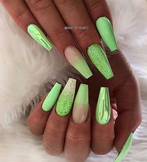 march nails ideas spring nails march nails st patrick day nails acrylic short nail set nails nail art nail nail designs nail polish bright nails nail ideas nail art designs nails acrylic nails art nails design nails ideas nail art ideas Chrome St Patricks Day Nails, Green Holiday Nail Designs, Summer Nails Green Neon, St Patricks Day Nails Acrylic Coffin, Lime Green Chrome Nails, Green Coffin Nail Ideas, Green Acrylic Nails Coffin, March Nails 2023, Chrome Green Nails