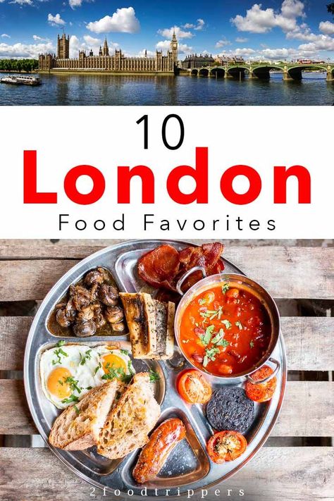 We share the must-eat London food favorites that you need to try in London. If you're wondering what to eat in London, we've got you covered. #London #LondonFood #WhatToEatInLondon #FishAndChips #ScotchEggs #EnglishBreakfast Essen, Traveling London, Travel Edinburgh, Edinburgh London, Travel Cities, Eat In London, Travel Restaurant, Food London, London England Travel