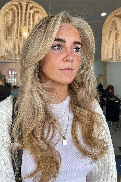 Balayage, Scandi Hairline, Scandinavian Hairline, Beach Blonde Hair Color, Scandinavian Hair, Blonde Hair Goals, Bright Blonde Hair, Honey Blonde Hair Color, Hair Colored