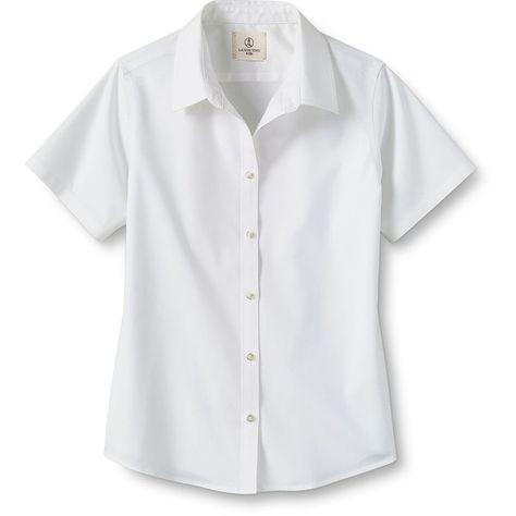 School Uniform Short Sleeve Stretch Shirt from Lands' End ($14) ❤ liked on Polyvore featuring tops, shirt tops, short-sleeve shirt, stretchy tops, lands end tops and stretch top Uniform White Shirt, White Short Sleeved Shirt, White Shirt Uniform, School Uniform Png, White Uniform Shirt, White Shirt Short Sleeve, Short Sleeve White Shirt, School Shorts, Uniform Shirt