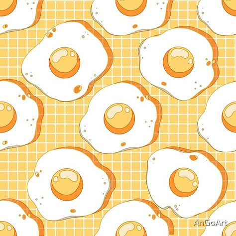 Yellow egg pattern A cute aesthetic pattern with eggs on a yellow background for a good mood. It is a good choice for those who love food, yellow color, and cute artistic designs in general. Must-have for kawaii stuff lovers egg, eggs, food, breakfast, sunny side up, yolk, egg yolk, laptop, funny, cute, kawaii, weeaboo, weeb, Japanese, Japan, Korean, aesthetic, pattern, yellow Sunny Side Up Aesthetic, Egg Background Aesthetic, Yellow Background Pattern, Sunny Side Up Eggs Aesthetic, Egg Aesthetic Wallpaper, Yellow Anime Aesthetic Background, Yellow Anime Background, Aesthetic Patterns Background, Yellow Pattern Aesthetic