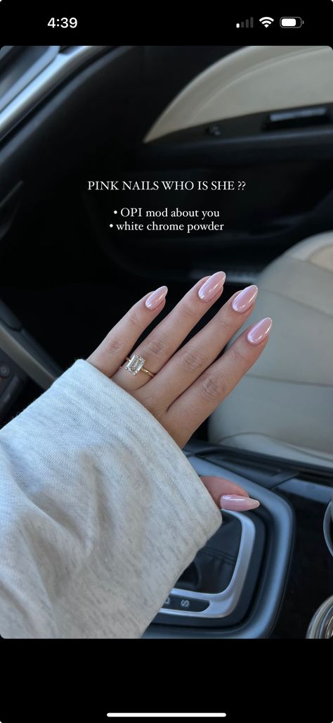 Vacation Engagement Nails, Ombre On Natural Nails, Almost Shaped Nails, Simple But Classy Nails, Classy Nail Shapes, Gel Natural Nails Ideas, Fall Bride Nails Wedding, Corporate Nails Simple, Oval Nails Vs Almond