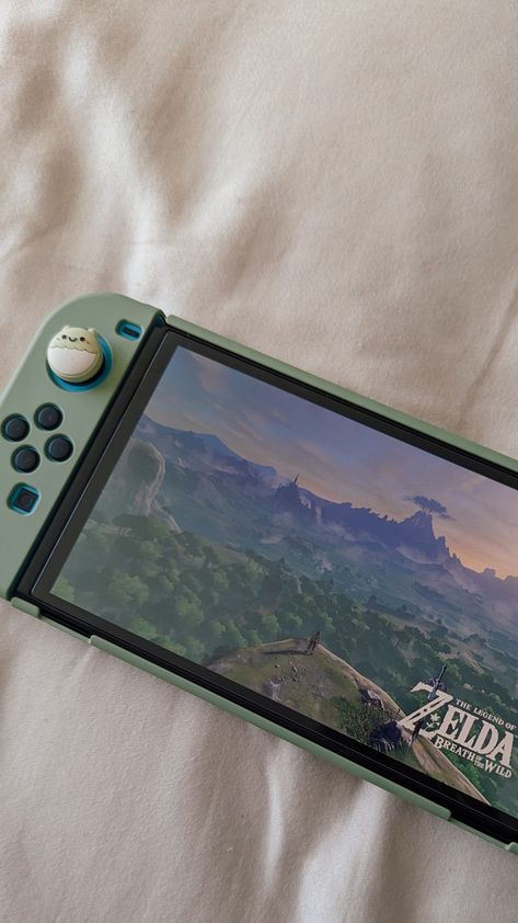 Zelda Game Aesthetic, Zelda Switch Aesthetic, Switch Gaming Aesthetic, Green Gaming Aesthetic, Switch Games Aesthetic, Cozy Gamer Girl Aesthetic, Video Gamer Aesthetic, Girl Gamer Aesthetic, Playing Video Games Aesthetic