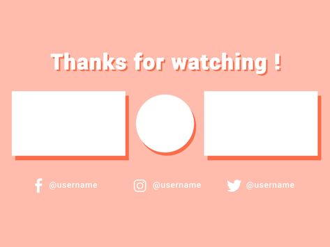 Clean Minimal Tumblr Style YouTube Endscreen Template by LetUsCreateSomething on Dribbble Endscreen Youtube Template, Like Gif Youtube, Youtube Intros Ideas, Cute Outro Template For Youtube, Vlog Intro Gif, Youtube Outro Backgrounds, Cute Intros For Youtube, Outro Template For Youtube, Youtube Template Edit