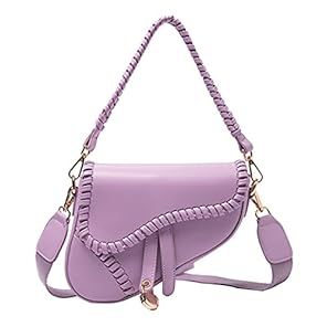 Womens Purse! Purple saddle bag purse! Kidney shaped purse! Chain necklace. #founditonamazon - Shop By Interest Crossbody Saddle Bag, Bag Designs, Stil Elegant, Messenger Handbags, Leather Saddle Bags, Purple Bags, Saddle Bag, Mongolia, Satchel Handbags