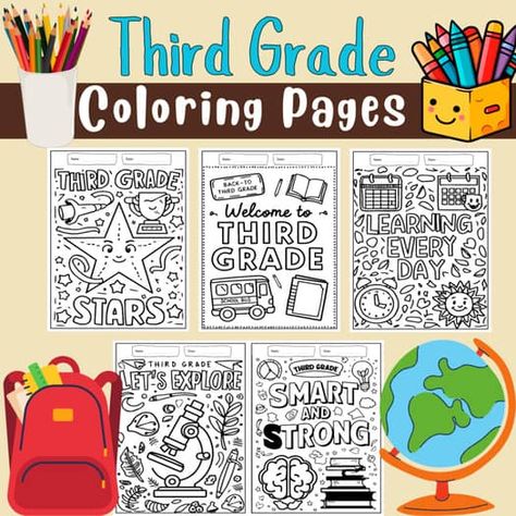 Start the new school year with our "Third Grade Back to School Coloring Sheets," featuring 10 delightful and educational coloring pages designed to engage and inspire third graders. These coloring sheets are perfect for classrooms, homeschooling, or at-home activities, providing a creative way for young learners to celebrate their third grade adventure.

What's Included:

10 Coloring Sheets: Each page features a unique third grade-themed phrase like "Welcome to Third Grade," "Learning is Fun," and more, with fun and engaging illustrations.

Ideal for Various Settings: Perfect for classroom activities, bulletin board decorations, homeschooling lessons, and family bonding time.

Suitable for Young Learners: Designed specifically for third grade children to make their back-to-school experienc Back To School Coloring Sheets, Homeschooling Lessons, Educational Coloring Pages, Board Decorations, Bulletin Board Decor, Board Decoration, Family Bonding, Back To School Activities, Home Activities