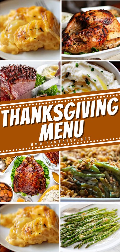 Sides Thanksgiving Dinner, Thanksgiving Dinner Must Haves, Original Thanksgiving Food, Essen, Best Thanksgiving Menu Ideas, Thanksgiving Food Checklist, Food Ideas For Thanksgiving Dinner, Main Course Thanksgiving Recipes, Thanksgiving Food To Bring