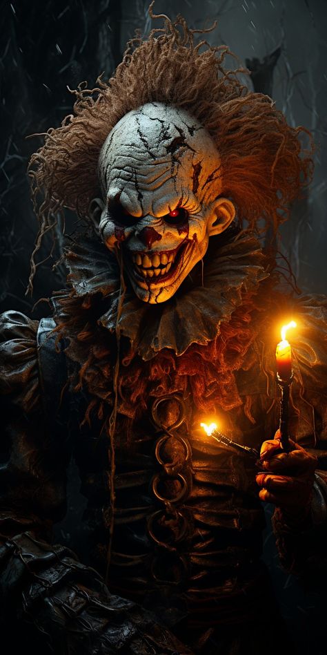 Evil Clown Tattoos, Spooky Halloween Pictures, Helloween Wallpaper, Scary Images, Dark Fantasy Artwork, Clown Horror, Scary Wallpaper, Horror Artwork, Halloween Artwork