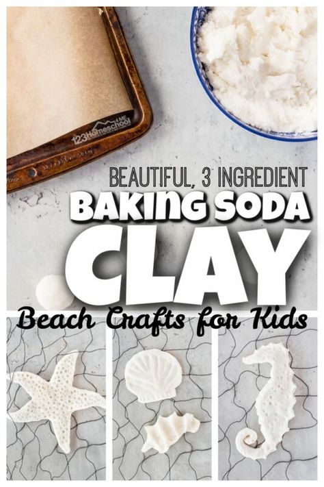Diy Clay Without Cornstarch, Corn Starch Clay Recipe, Fimo, Baking Soda Sea Art, Diy Oven Bake Clay Recipe, Polymer Clay For Beginners, Bake Clay Recipe, Cornstarch Ornaments, Summer Camp Arts And Crafts