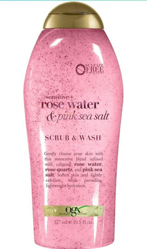 Bath scrub Rose Scrub, Best Body Wash, Exfoliating Body Wash, Pink Sea Salt, Salt Body Scrub, Pink Sea, Rosé Body, Exfoliating Body Scrub, Body Shower