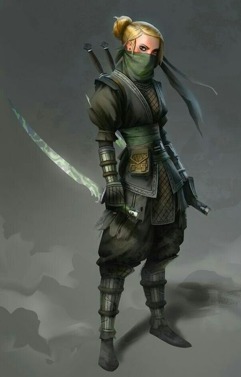 Female Rogue Ninja - Pathfinder PFRPG DND D&D d20 fantasy Character Design Cartoon, Heroic Fantasy, Idee Cosplay, Male Character, Dungeons And Dragons Characters, Fantasy Armor, Arte Fantasy, Fantasy Warrior, Fantasy Rpg