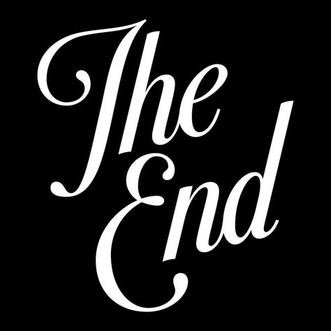 A custom logotype for The End, a film/video finishing house in NYC. Tina Smith designed the script to look like end titles in classic movies. Organisation, The End Typography, The End Calligraphy, The End Logo, Movie Lettering, The End Video, Movie Fonts, Movie Typography, House In Nyc