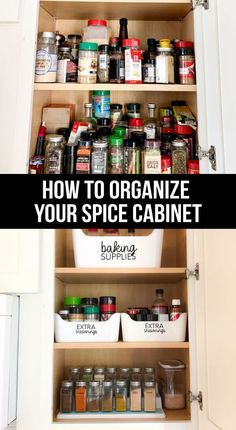 Spice Cabinet Organization, Diy Spice Rack, Diy Spices, Kitchen Organization Pantry, Spice Cabinet, Spice Storage, Kitchen Spices, Diy Kitchen Storage, Spice Organization