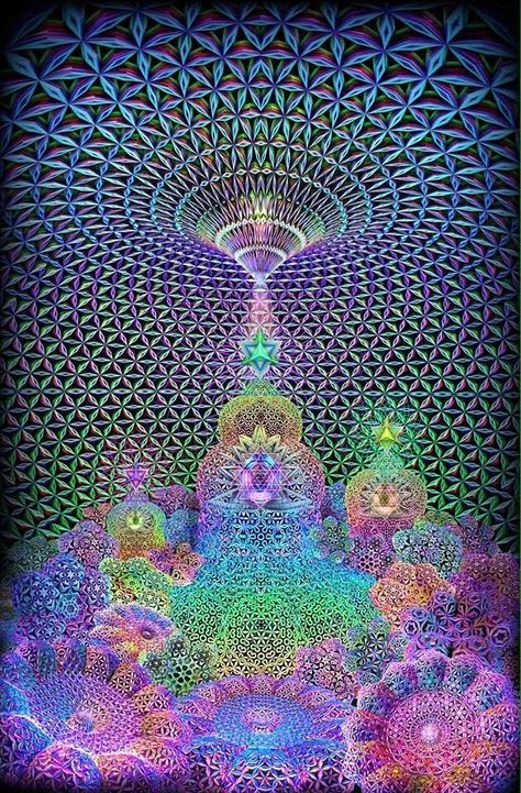 Almedia on Twitter: "Word of the Day Prolific / Proliferate… " Art Visionnaire, Kaleidoscope Art, Psychadelic Art, Chakra Art, Sacred Geometry Art, Psy Art, Trippy Wallpaper, Geometry Art, Illusion Art