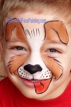 facepainting designs on Pinterest | 67 Pins Cat Face Paint Easy, Puppy Face Paint, Dog Face Paints, Animal Face Paintings, Face Painting For Boys, Dog Template, Face Painting Tutorials, Face Painting Easy, Kids Face Paint