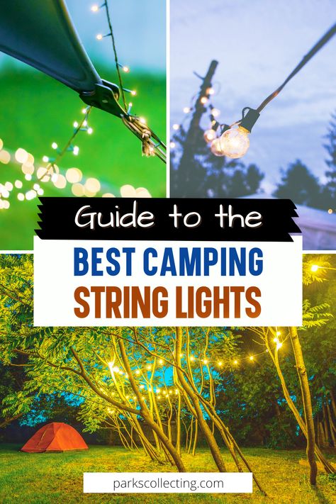 Best camping string lights. Includes tent string lights, camping string lights outdoor settings, camping string lights campers and car camping fairy lights. String lights camping | Best string lights for camping | Camping string lights ideas | Car camping string lights | Camping fairy lights ideas | Fairy light camping | tent with fairy lights camping | camping lighting ideas | tent camping lighting ideas | vintage camping string lights Fairy Lights Camping, Fairy Lights Ideas, Lights For Camping, Camping String Lights, 12v Led Lights, Camper Awnings, Road Trip Camping, National Park Camping, Lights Ideas