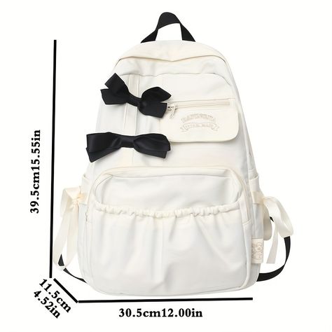 Backpacks Cute, Preppy Travel, Cute School Bags, College Backpack, Student Bag, Cute Backpacks, Backpack Sport, Girls Bags, Cute Bows