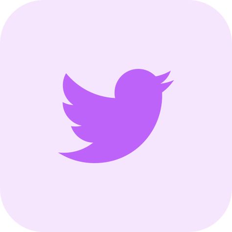 Cute Twitter Icon, Twitter Icon Aesthetic, Ios App Logo, Social Logo, Network Icon, Purple Iphone, App Pictures, Screen Icon, Wallpaper Iphone Neon