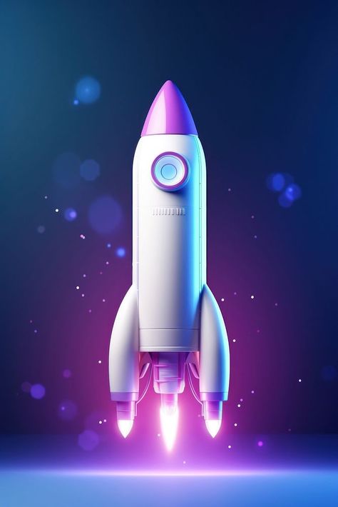 Rocket vehicle purple blue. AI generated Image by rawpixel. | free image by rawpixel.com / ton Space Rocket Illustration, Rocket Photo, Rocket Cartoon, Cartoon Space, Rocket Space, Rocket Design, Rocket Launch, About Space, Space Rocket