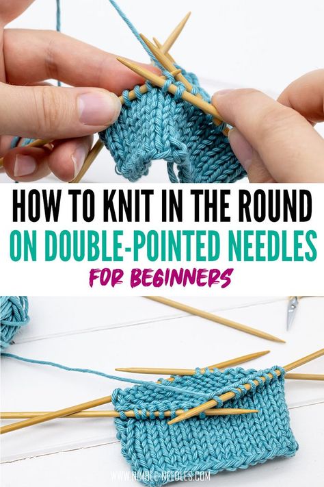 Knitting Tutorials, Knitting Projects Free, Double Pointed Knitting Needles, Knitting Hacks, Knitting Help, Knitting Basics, Magic Loop, Sock Knitting Patterns, Double Pointed Needles