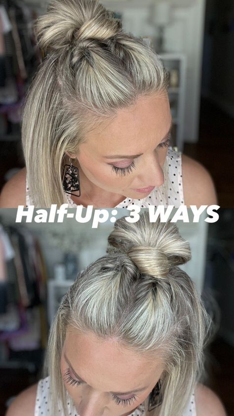 Easy Updo Short Hair Shoulder Length, Cute Medium Short Hairstyles, Cute Half Updos For Medium Hair, Half Up Quick Hairstyles, Hot Day Hairstyles Short Hair, Easy Up Dos For Shorter Hair, Cute Easy Concert Hairstyles, Quick Work Hairstyles Short Hair, Lob Hair Styling Ideas