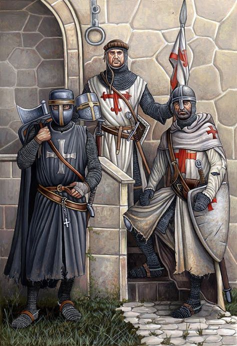 High Middle Ages, Templar Knight, Knights Hospitaller, Crusader Knight, Medieval Ages, Armadura Medieval, Knight Art, Knight Armor, Medieval Times