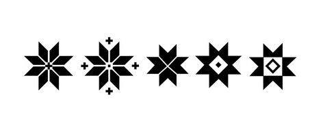 Nordic Eight Point Star Grid — Aleks Byrd Designs Fair Isle Knitting, Eight Point Star, Nordic Star, Scandinavian Embroidery, Nordic Tattoo, Star Shape, Fair Isle, Tattoos And Piercings, Traditional Design