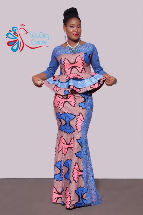 #tailoredbyturuglitz_couture Ankara Skirt And Blouse Style, Latest Ankara Skirt And Blouse, Skirt And Blouse Styles, Style For Wedding, Ankara Skirt And Blouse Styles, Shweshwe Dresses, Ankara Skirt And Blouse, Best African Dresses, African Fashion Skirts