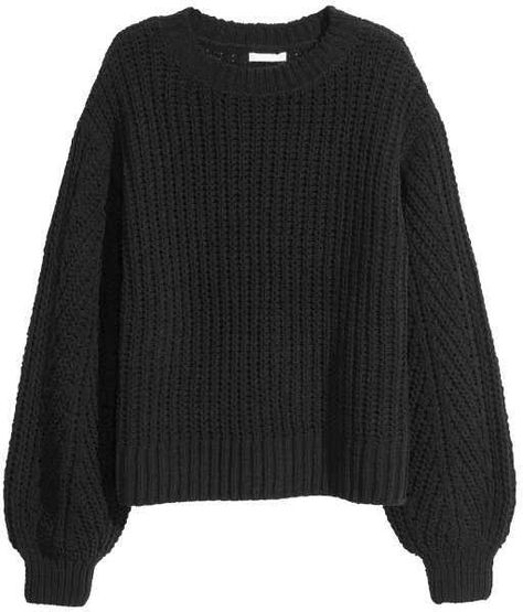 H&M Loose-knit Sweater Png Clothes, Pullover Outfit, Rock Outfit, Loose Knit Sweaters, Mode Kpop, Oversized Pullover, Black Sweater, Fesyen Wanita, Dream Clothes