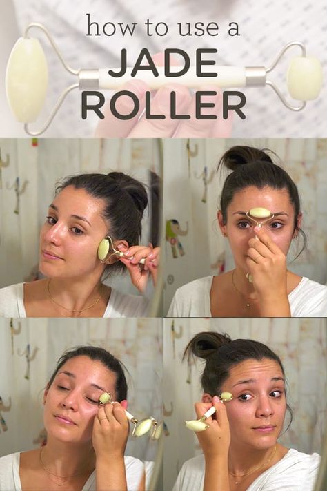 How to use a JADE ROLLER to improve your skin, reduce wrinkles and de-puff your eye bags! Simply Quinoa #beauty #jaderollertutorial Beauty Hacks That Actually Work, Coffee Facial, Glowing Radiant Skin, Simply Quinoa, Luscious Hair, Home Remedies For Hair, Jade Roller, Beauty Tips For Face, Skin Complexion