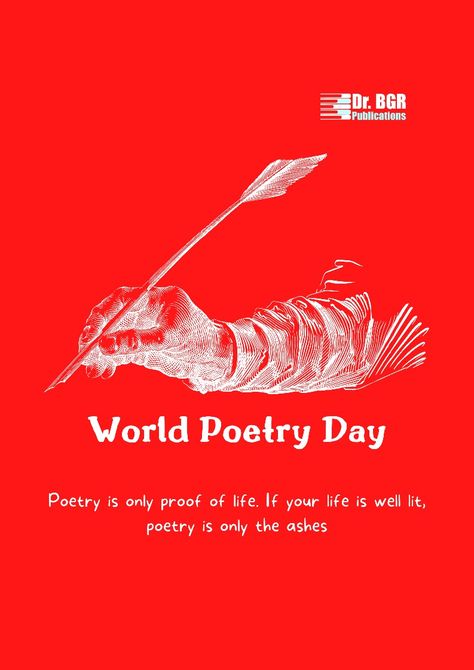 World Poetry Day, Greetings of the day. Yes! Yes! I find the lyricist within myself after seeing your "Re-Search". I am waiting to publish your poem. Thank you my dear researchers. Regards Dr. BGR Publications, #poem #poetry #drbgrpublications #DrBGR Greetings Of The Day, World Poetry Day, Greetings For The Day, Poetry Day, Proof Of Life, I Am Waiting, You Poem, General Ideas, Life Thoughts