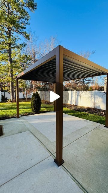 Alina Peerzada on Instagram: "A pergola with an adjustable roof? Yes please! 😭 I’m obsessed with my newest Amazon addition to my patio by @miradoroutdoor It is sturdy, beautiful and super modern! This was a breeze to put together thanks to the exceptional installation service offered by Mirador and we finally get to enjoy the outdoors with or without shade as we please! If you are on the hunt for that perfect pergola, I highly recommend this. The louvered pergola feature is simply incredible and truly the highlight of this gazebo! Can’t wait to pressure wash when the weather breaks and dress up my patio for Spring! The best part? My pergola is currently on sale AND $500 off!! Don’t walk, run and grab yours before the sale ends!! 🙌🏼 Linked on my Amazon storefront and linking to my sto Pergolas, Pergola Open And Close, Adding Pergola To Back Of House, Pergola Gazebo Ideas, Gazebo With Retractable Roof, Diy Metal Pergola, Pergola Around Pool, Patio Cabana Ideas, Metal Pergola With Roof