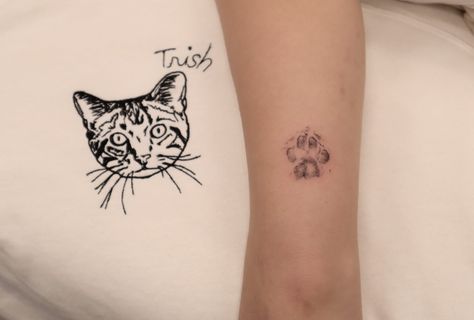 There Are Crazy Cat Moms — and Then There's the Type Who Gets a Paw-Print Tattoo Cats Paw Tattoo, Paw Print Tattoo Cat, Cat Print Tattoo, Cat Paw Tattoo, Cat Paw Print Tattoo, Cat Paw Tattoos, Kitty Tattoo, Cat Footprint, Pawprint Tattoo