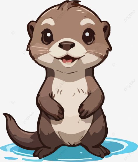 cute otter animal clip art otter animal cartoon png Kawaii, Otter Painted Rocks, Otters Cute Drawing, Cute Otter Drawing Easy, Sea Otter Watercolor, Kawaii Otter Drawing, Otter Cartoon Drawing, Otter Cute Drawing, Otter Cute Art