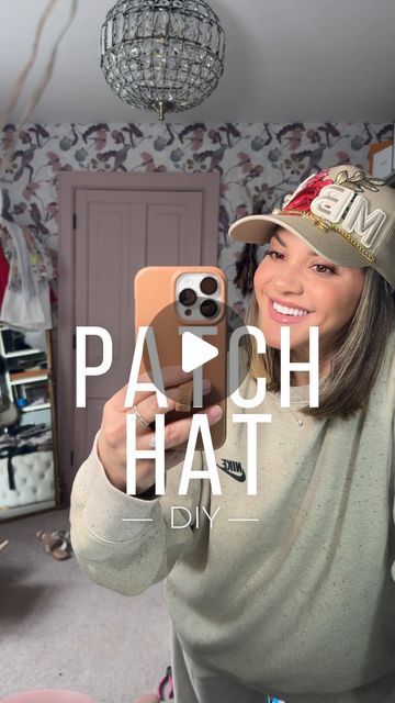 How To Make Patch Trucker Hats, Diy Hat Embellishment, How To Make Trucker Hats, How To Style Trucker Hat, Cricut Trucker Hat Diy, Patch Trucker Hat Diy, Hat Patches Diy, Diy Hat Bar Party, Painted Trucker Hats Diy