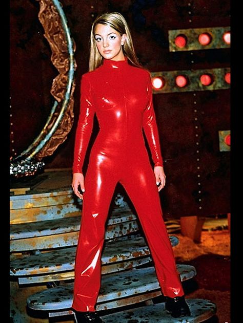 Get More Lookes at http://gtl.clothing/a_search.php#/post/Britney%20Spears/false @gtl_clothing #getthelook @gtl_clothing #getthelook Britney Spears Costume Ideas, Celeb Costumes, Britney Spears Music Videos, Britney Spears Gimme More, Britney Spears Costume, Red Catsuit, Britney Spears Outfits, Music Video Outfit, Brittany Spears