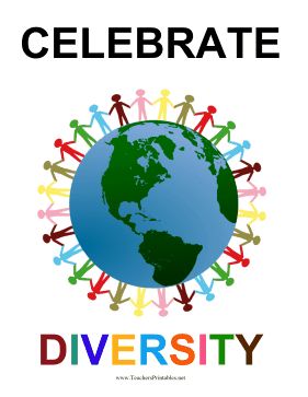 Celebrate diversity with this classroom poster featuring children holding hands across the globe. Free to download and print Classroom Diversity, Teacher Binder Organization, Counseling Posters, Diversity In The Classroom, Diversity Poster, Children Holding Hands, Poem Template, Sign Up Sheets, Celebrating Diversity