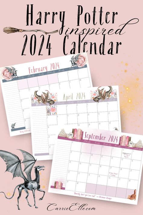 Harry Potter Daily Planner, Free Printable 2023 Harry Potter Calendar, Harry Potter Journal Pages Printable, Harry Potter Calendar 2024, 2024 Planner Printable Free, Harry Potter Planner Printable Free, 2024 Planner Free, 2024 Printable Calendar Free, Free Printable Calendar 2024