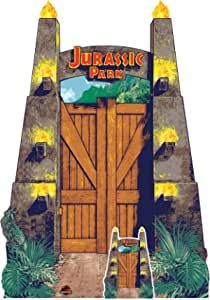 San Juan, Jurassic Park Gate Entrance Diy, Jurassic Park Entrance, Dinosaur Cardboard, Dinosaur Cutouts, Jurassic Park Gate, Birthday Party At Park, Park Entrance, Dinosaur Party Decorations