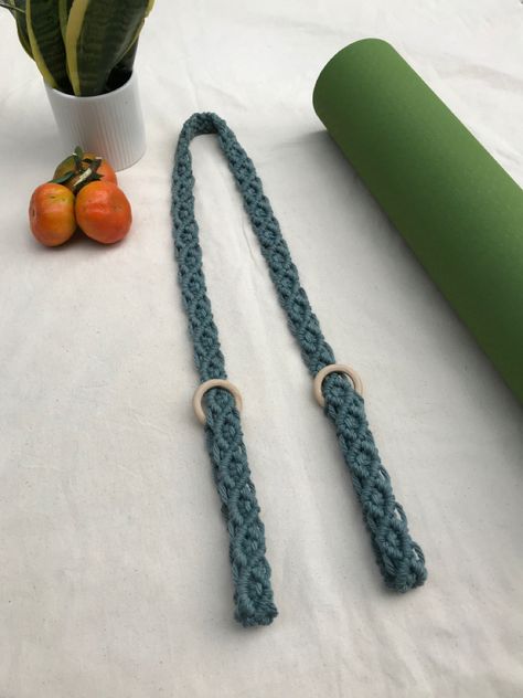 Macrame Utility Products, Crochet Yoga Mat Holder Free Pattern, Fruit Decor Kitchen, Macrame Kitchen, Macrame Yoga Mat Strap, Kitchen Counter Space, Yoga Mat Storage, Strap Yoga, Yoga Mat Holder