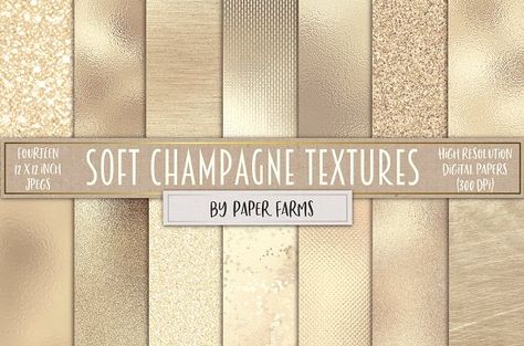 Champagne foil and glitter  by Paper Farms on @creativemarket Champagne Color Palette, Etsy Shop Branding, Rose Gold Texture, Glitter Champagne, Champagne Wedding, Party Banners, Colour Pallete, E Card, Champagne Color