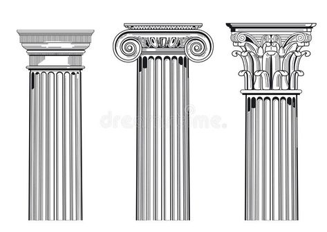 Greek Columns Drawing, Corinthian Order, Corinthian Capital, Column Capital, Ionic Column, Architectural Columns, Greek Columns, Pillar Design, Roman Columns