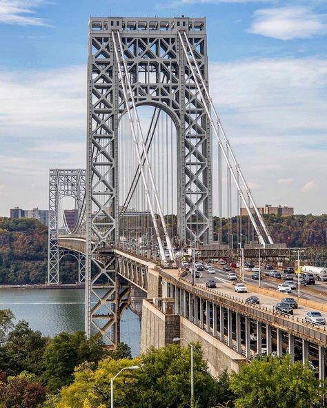 George Washington Bridge NYC Upstate Ny Travel, Landscape Pics, Beautiful Bridges, Photo New York, Photo Time, Bridge Over Troubled Water, Washington Heights, New York Pictures, Nice Pic