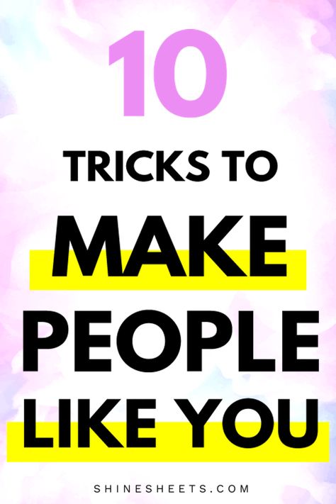 How to make people like you more? Get 10 proven psychological tricks that make you more likeable & improve your social life easily. | ShineSheets.com | How to be likeable, how to be a people magnet, how to be attractive person, how to make others like you, be more attractive, how to attract people, get people like you, get anyone like you, be likeable, first impression tips, confidence #relationships #personality #personaldevelopment #socialskills #psychology #attractive #selfimprovement #tricks Tips Confidence, How To Be Attractive, Attraction Facts, Psychological Tricks, Be More Attractive, Be Attractive, Attract People, Likeable Quotes, Conversation Skills