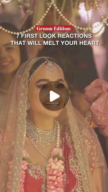 Khush Wedding Magazine on Instagram: "Manifesting a love like this 🥹❤️🫶🏻 Tag a groom who needs to see this or save for later! #brideandgroom #bride #groom #groomsreaction #khushmag #wedding #reelsindia #firstlook" Groom Reaction To Bride, Groom Reaction, Groom And Bride, Designer Outfits, Save For Later, November 30, Wedding Magazine, Indian Bride, A Love