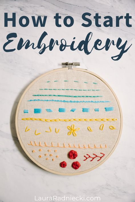 Display Embroidery, Types Of Embroidery Stitches, Text Balloon, Christmas Tree Embroidery, Frame Embroidery, Embroidery Ornaments, French Knot Embroidery, Lazy Daisy Stitch, Embroidery Wall