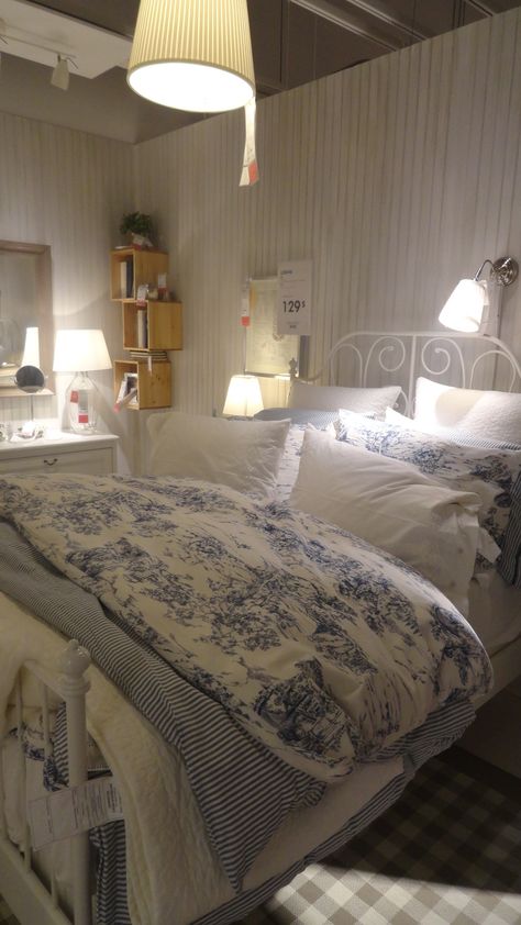 like the look of these sheets Ikea Bed Leirvik, Ikea Leirvik Bed Inspiration, Leirvik Bed Ideas Bedrooms, Ikea Bedsheets, Ikea Bed Sheets, White Ikea Bed, Ikea Small Bedroom, Cozy Rustic Home, Leirvik Bed